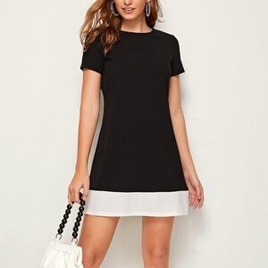 Black & White Colour-block Dress